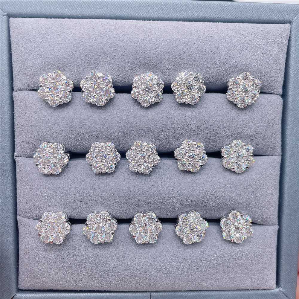 Zuanfa Popular Pass Dia Tester Fine Jewelry Sier 8mm 12mm 15mm wer VVS Moissanite Stud Earrings