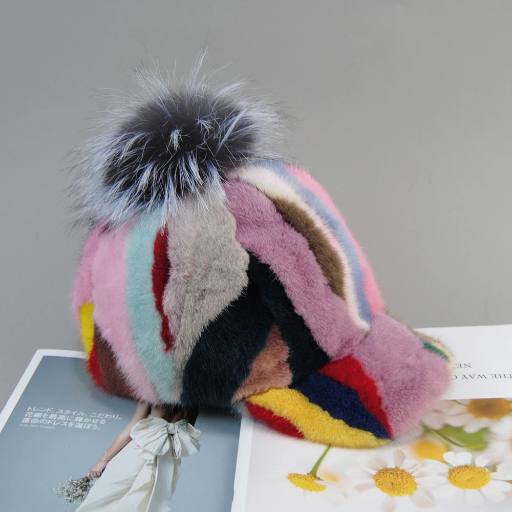 Home>Products>Womens Genuine Natural Mink Hats>Adult Handmade Warm Winter Baseball Hats>Elegant and Fashionable Warm Hats 241206