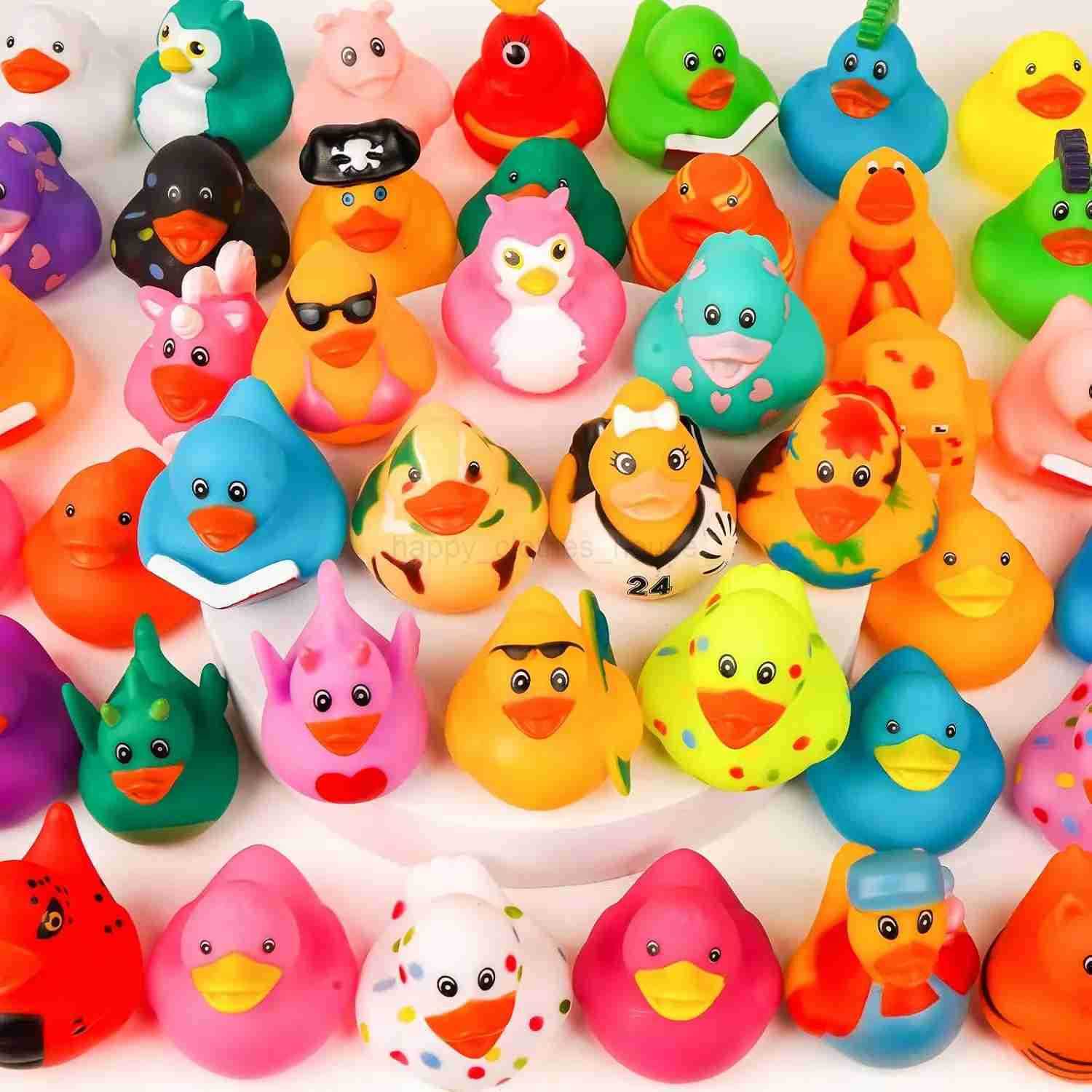 30 Pack Rubber Ducks in BulkRubber Ducks Car Ducking for Ducking Assorted Rubber Ducks Bulk Shower Swimming Bath ToyXJ241207