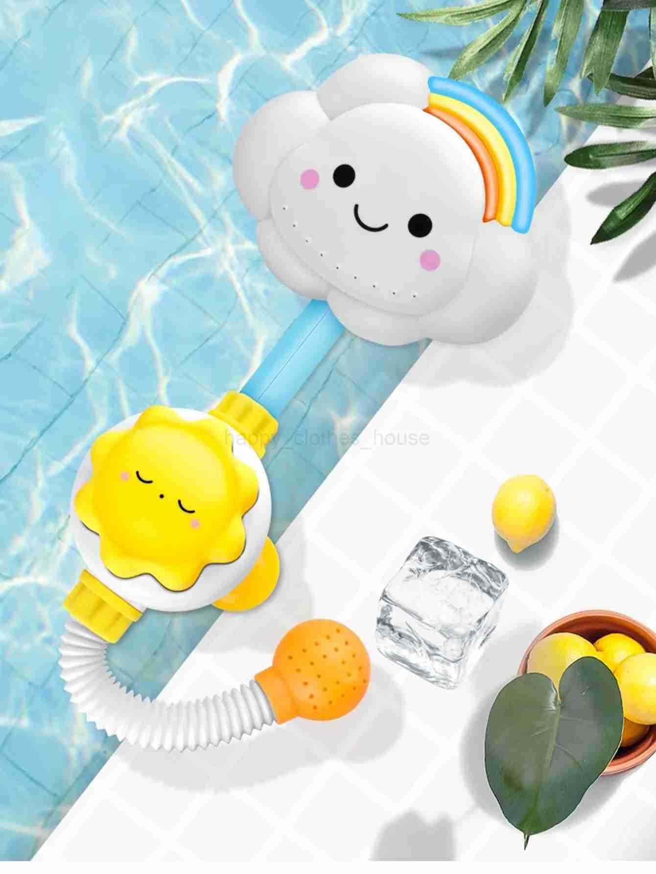 1pcs Kids cloud shower toy baby bathtub toy childrens bathtub water toy baby shower comfort toy gift for boys and girlsXJ241207