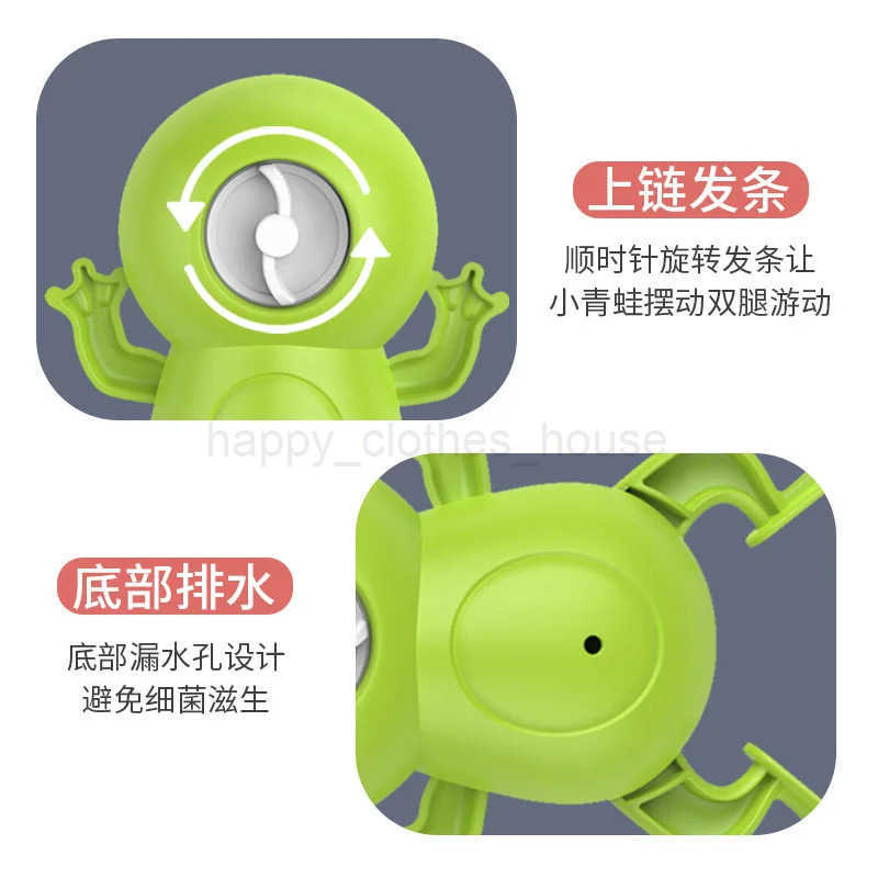 Montessori Baby Bath Toys For Kids 2 To 4 Year Old Children Swimming Bath Toy Frogs Clockwork Bathing Toy Boy Bathtubs Water ToyXJ241207