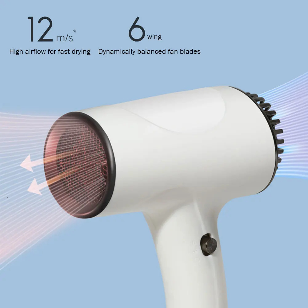 Portable Hair Dryer 2600mah Cordless Lonic Hair Dryer 40500W USB Rechargeable Powerful 2 Gears for Travel Home Dormitory 241206