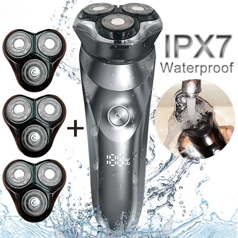 Electric Shaver for mens electric shaver Smart razor for Beard timmer IPX7 waterproof Wet And Dry shaving machine Men ShaverXJ241207