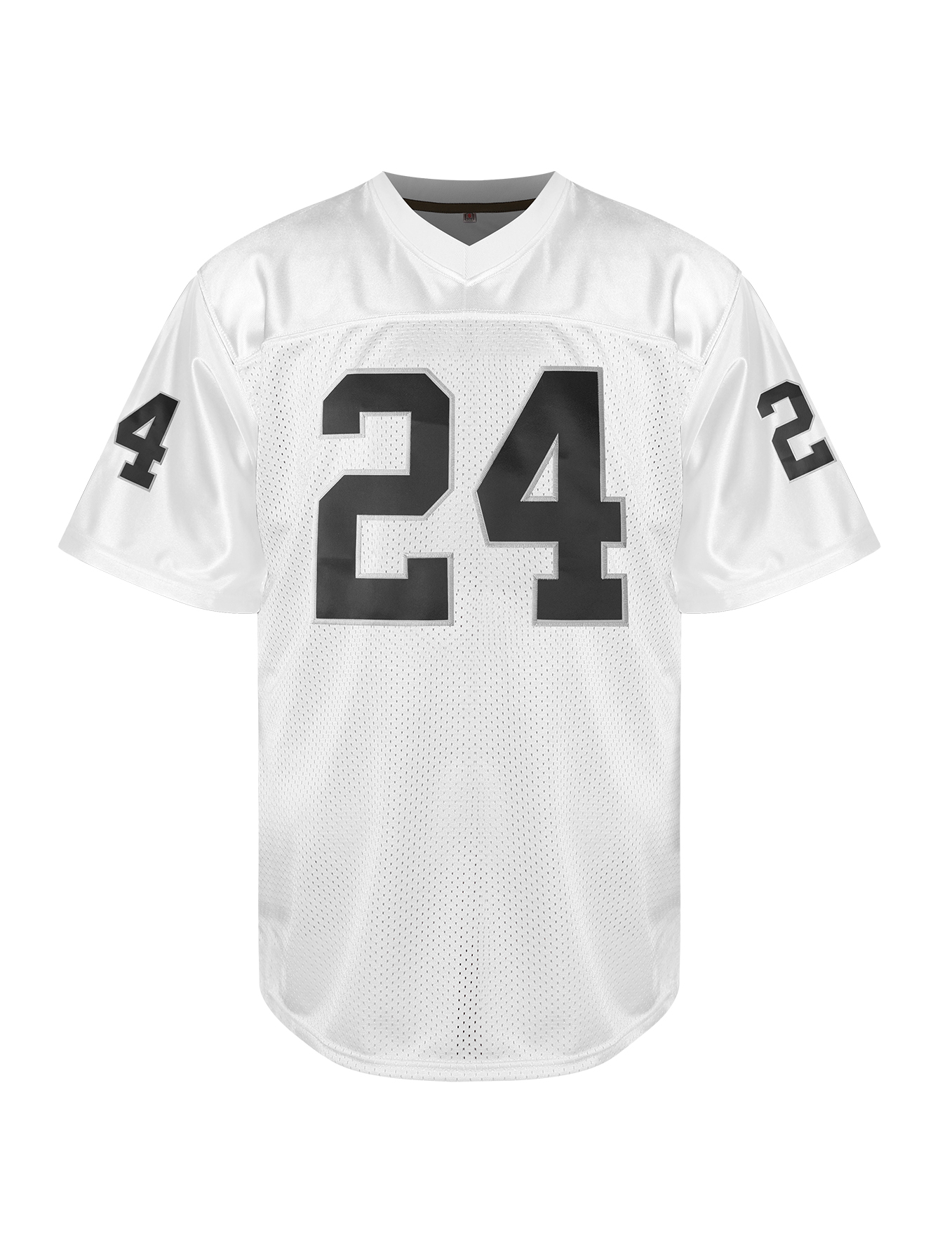 #24 C.WOODSON Comfy V-Neck Football Jersey Embroidered Polyester Jersey,