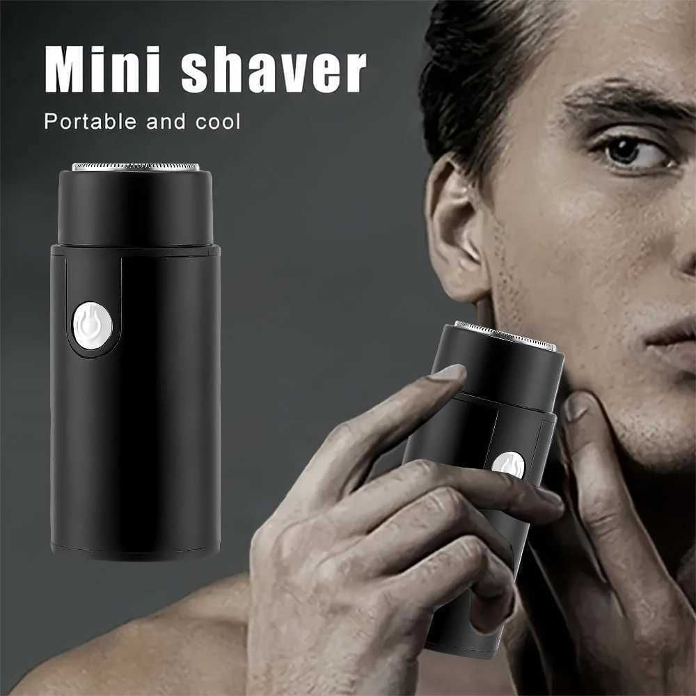 Electric Razor For Men Mini Travel Shaving Machine Washable Portable Mens Beard Trimmer Razor USB Rechargeable WashableXJ241207