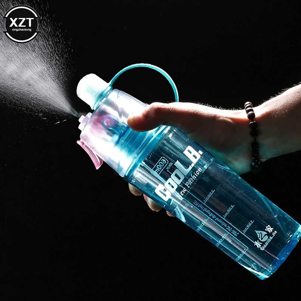 400/600ml sports plastic spray water bottle Outdoor cooling water bottle Creative gift New strange cup Cool summer M241207