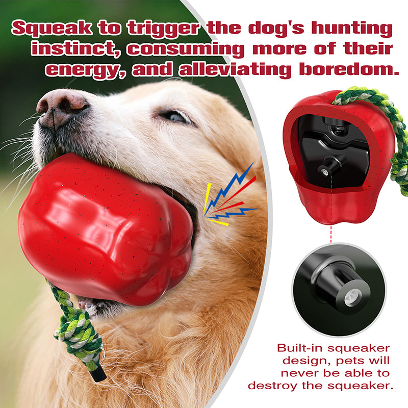 Pet leakage food ball dog teething indoor apple toys dog teething bite can not be broken venting bite-resistant toys