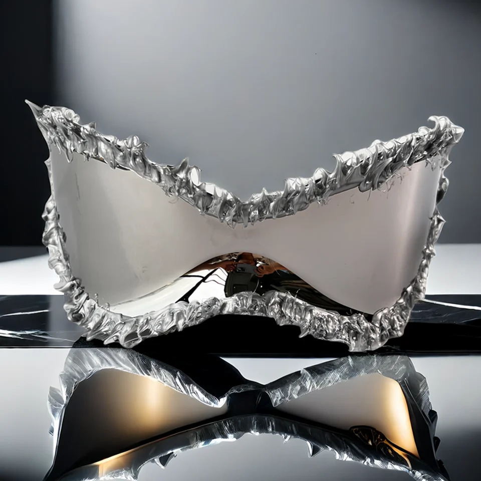 Futurist sunglasses for both men and women large frame punk style wrapped around a shield oversized sunglasses borderless sunglasses 241206