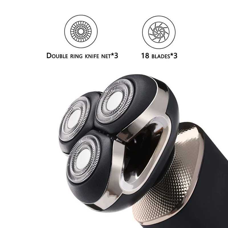 Pro Waterproof Electric Shaver Men Wet Dry Facial Razor Lithium RechargeableXJ241207