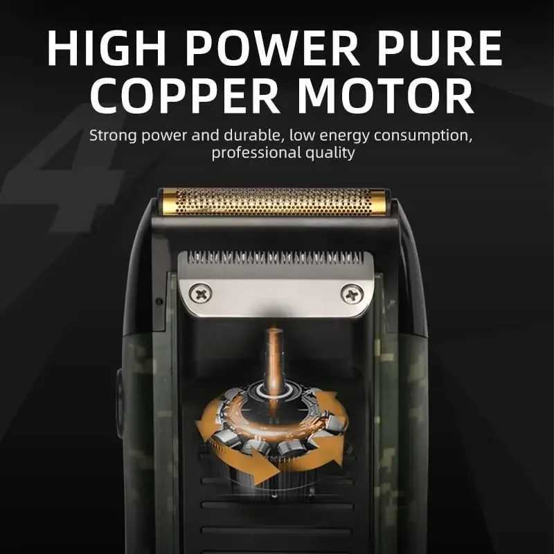 Kemei 2 In 1 Rechargeable Electric Shaver LCD Display Portable Cordless Men Reciprocating Razor Beard Trimmer KM-2027 BarberXJ241207