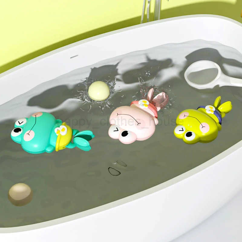 Baby Clockwork Bath Toys Cute Animals Swimming Frog Floating Toys for Kids Pool Games Baby Bathtub Bathroom Bath Water Play ToysXJ241207
