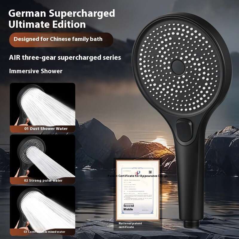 German pressurized household bathroom showerhead, faucet with high pressure and water output, shower showerhead