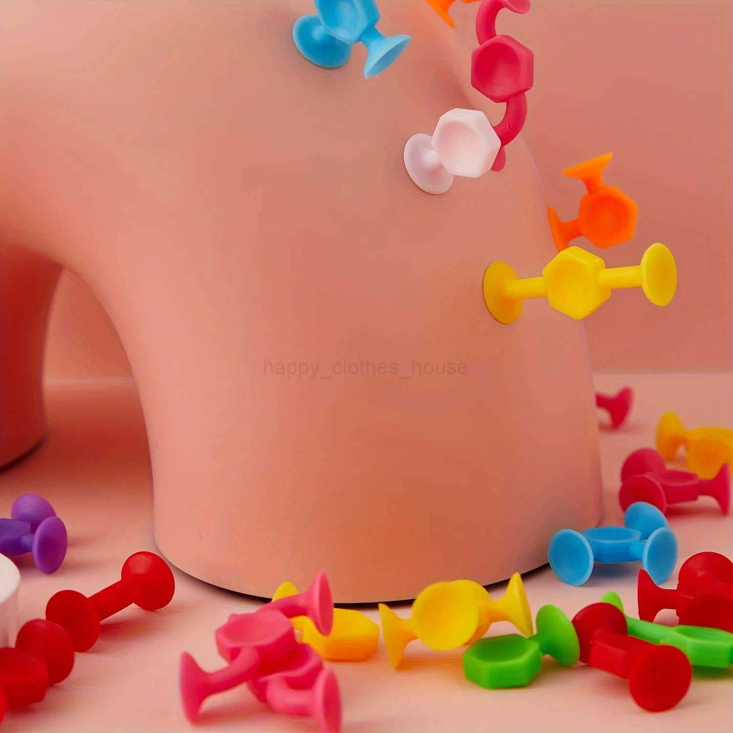 19/24/48Pcs Suction Bath Toys for Kids Soft Silicone Sucker Toys Toddlers Fidget Sensory Suction Cup Toy for Windows TravelXJ241207