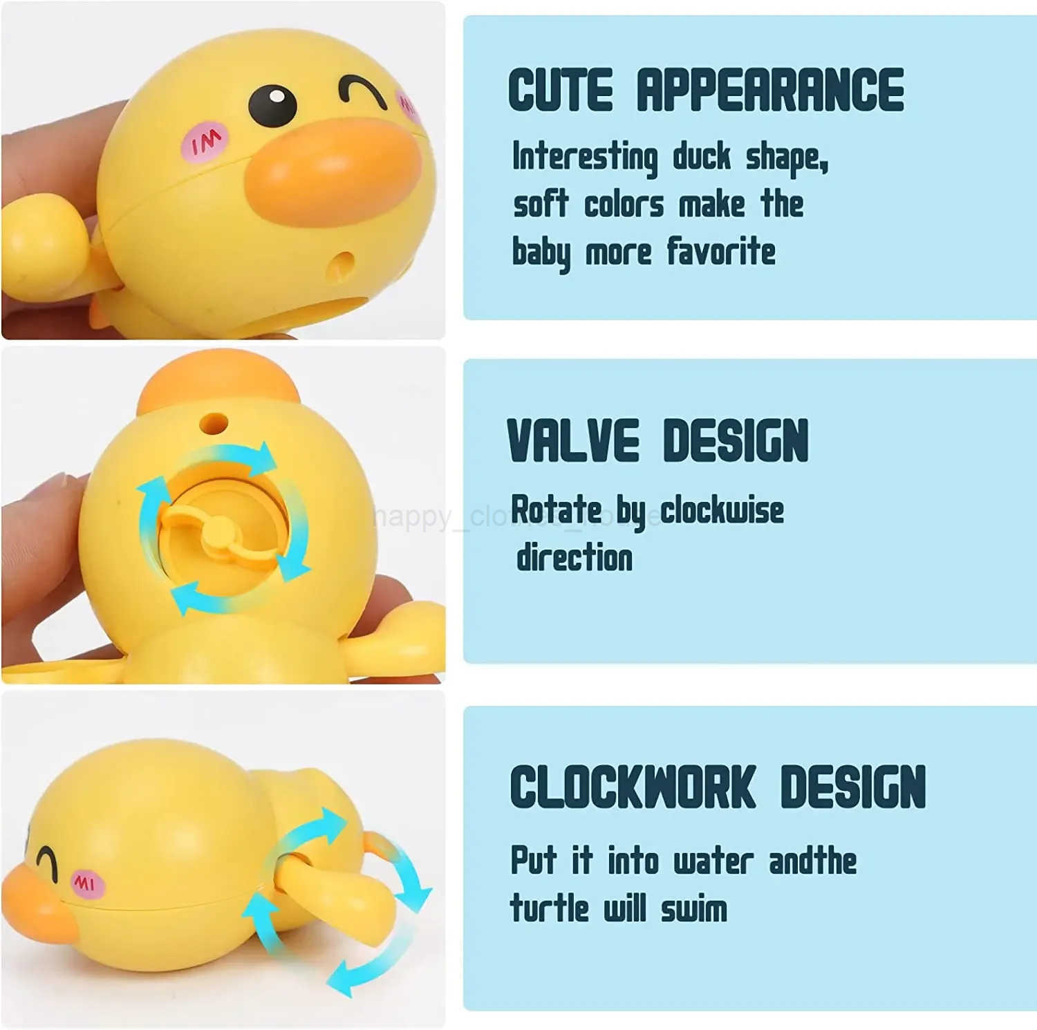 Bath Toy Clockwork Duck Toy Floating Toy Swimming Pool Water Toy Wind Up Bathtub Baby Bath Toy Gift for Kids Toddlers BirthdayXJ241207