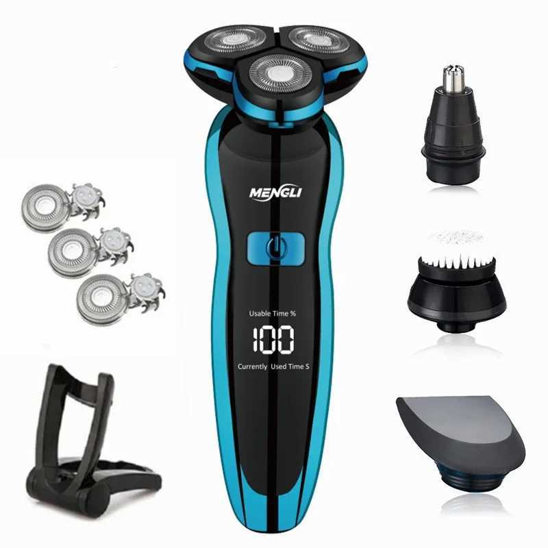 ZOZEN Electric Razor Electric Shaver Body Hair Cutting Shaving Machine for Men Clipper Rotary Beard Trimmer 100% WaterproofXJ241207
