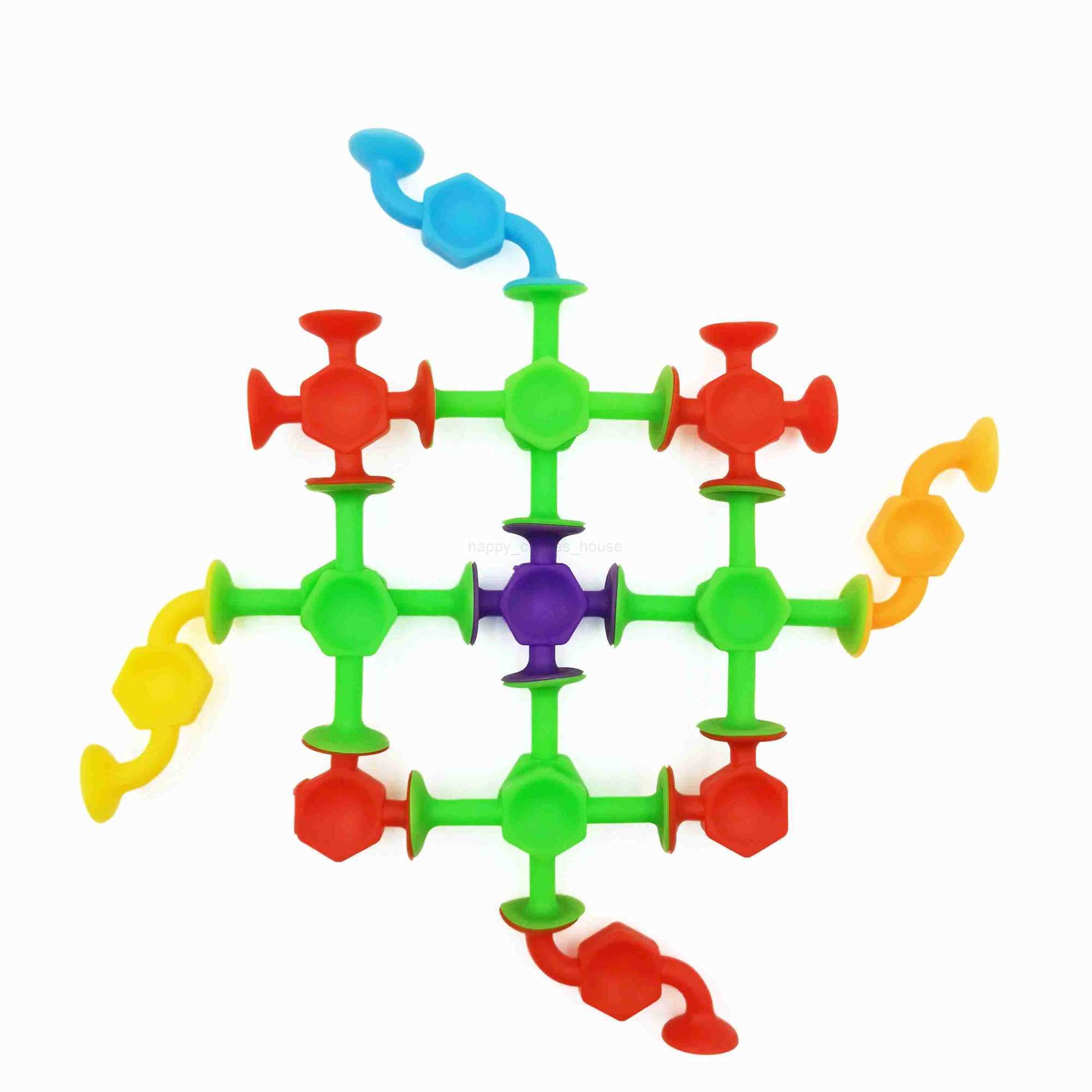 19/24/48Pcs Suction Bath Toys for Kids Soft Silicone Sucker Toys Toddlers Fidget Sensory Suction Cup Toy for Windows TravelXJ241207