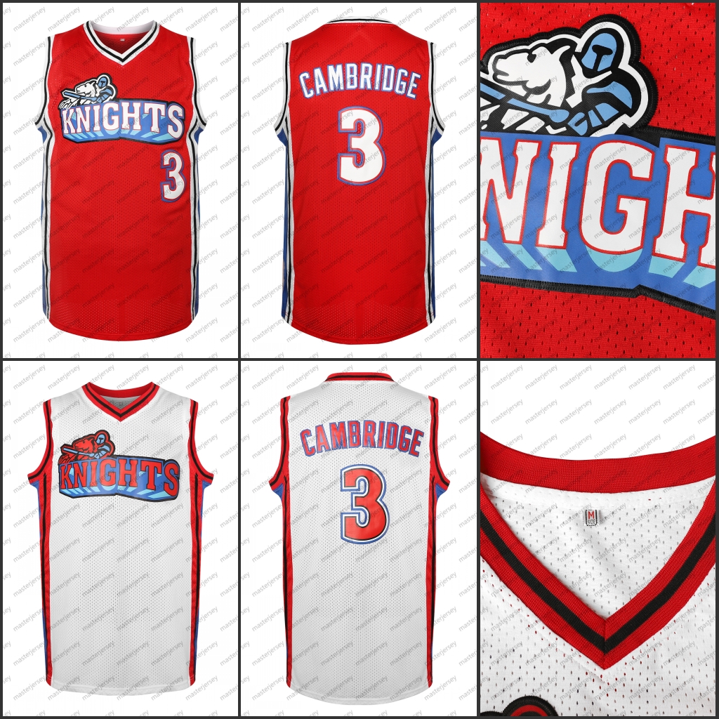 #3 CAMBRIDGE Sports Team Basketball Jersey for Men, Embroidered Letters & Numbers, Crew Neck Sleeveless Training Vest, Loose Fit Athletic Tops for Out