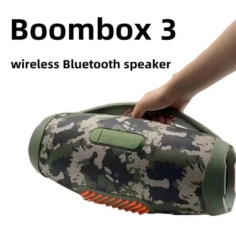 Boombox 3 Wireless wireless connections Speaker 100W High Power Portable Outdoor Ultra Low Bass RGB Stereo TWS Home Speaker Supports TF/AUX/USB X24120