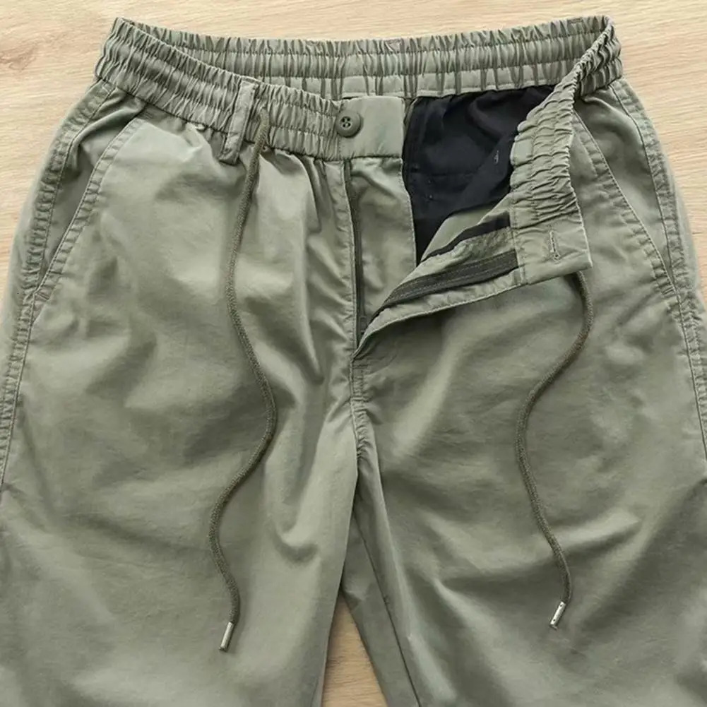 Retro mens drawstring casual sports pants fashionable gym jogging streetwear 241206