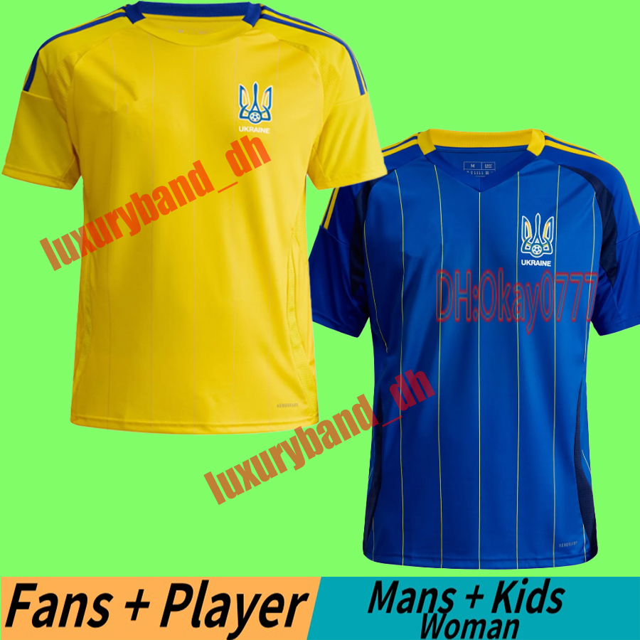 Ukraine MUDRYK Soccer Jerseys 2024 25 Home Away National Team Camisetas YARMOLENKO ZABARNYI MYKOLENKO ZINCHENKO Men Football Shirt kit