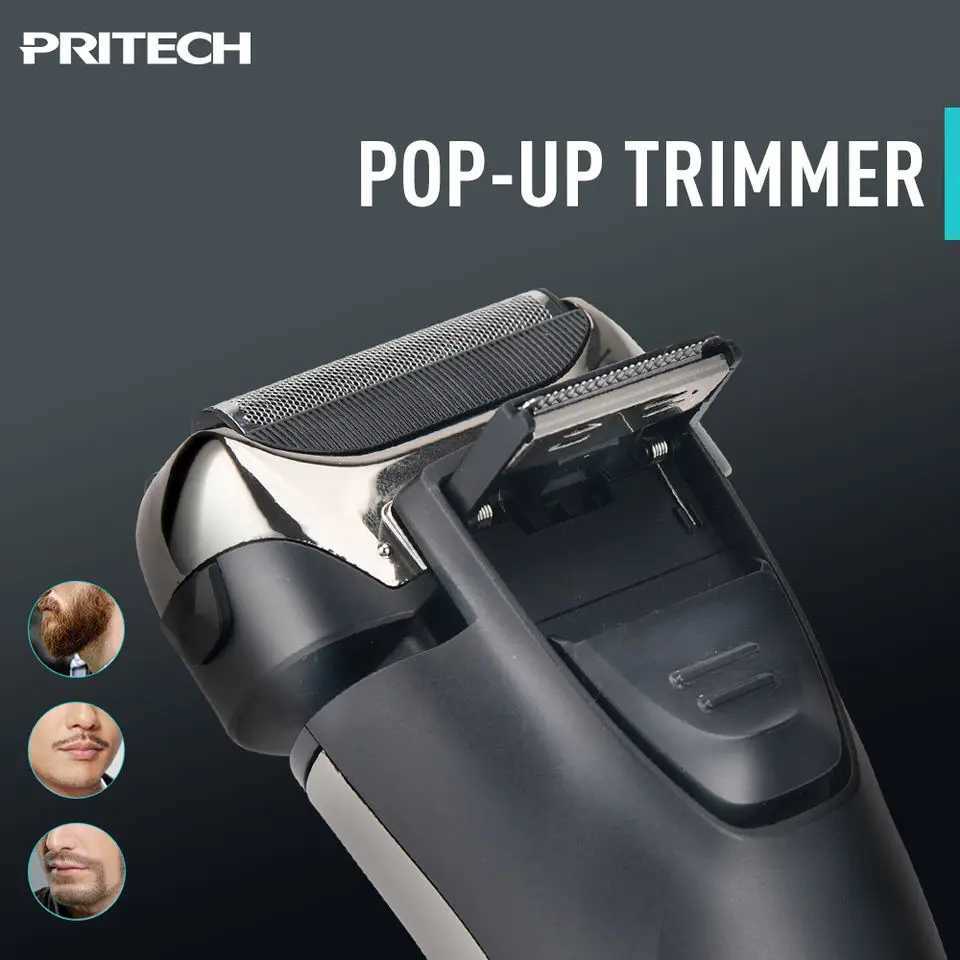 Original Kemei Wet Dry Waterproof LCD Display Electric Shaver Beard Electric Razor For Men Facial Shaving Machine RechargeableXJ241207