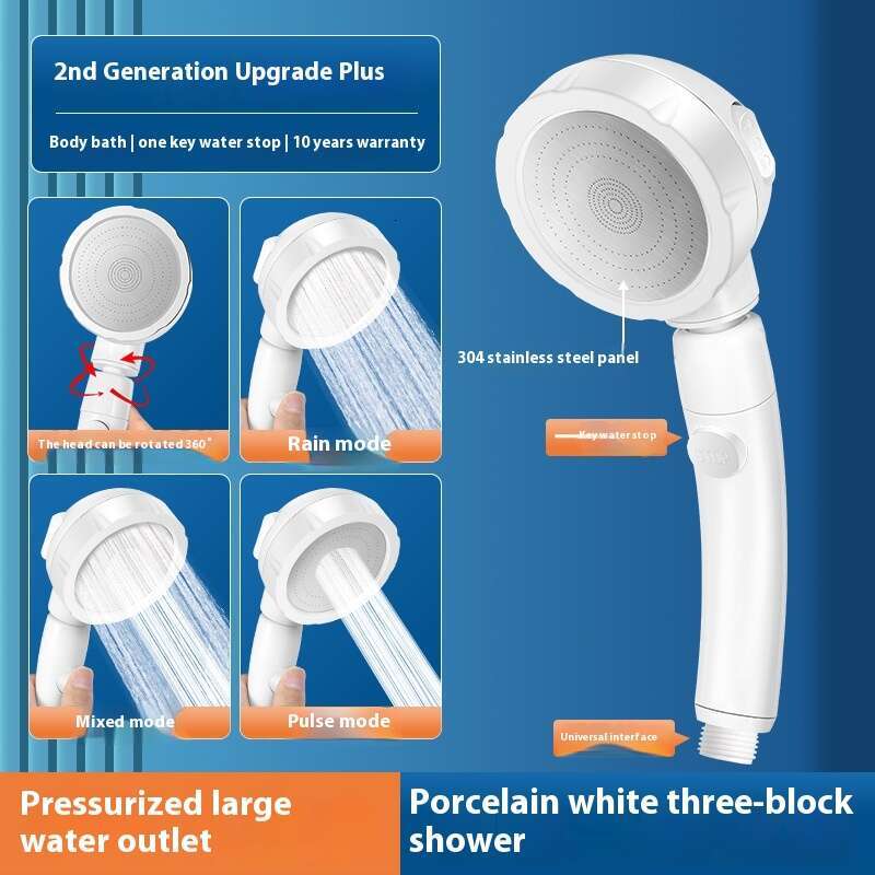 Shaking head super pressurized water heater, bathroom showerhead, shower heater hose set