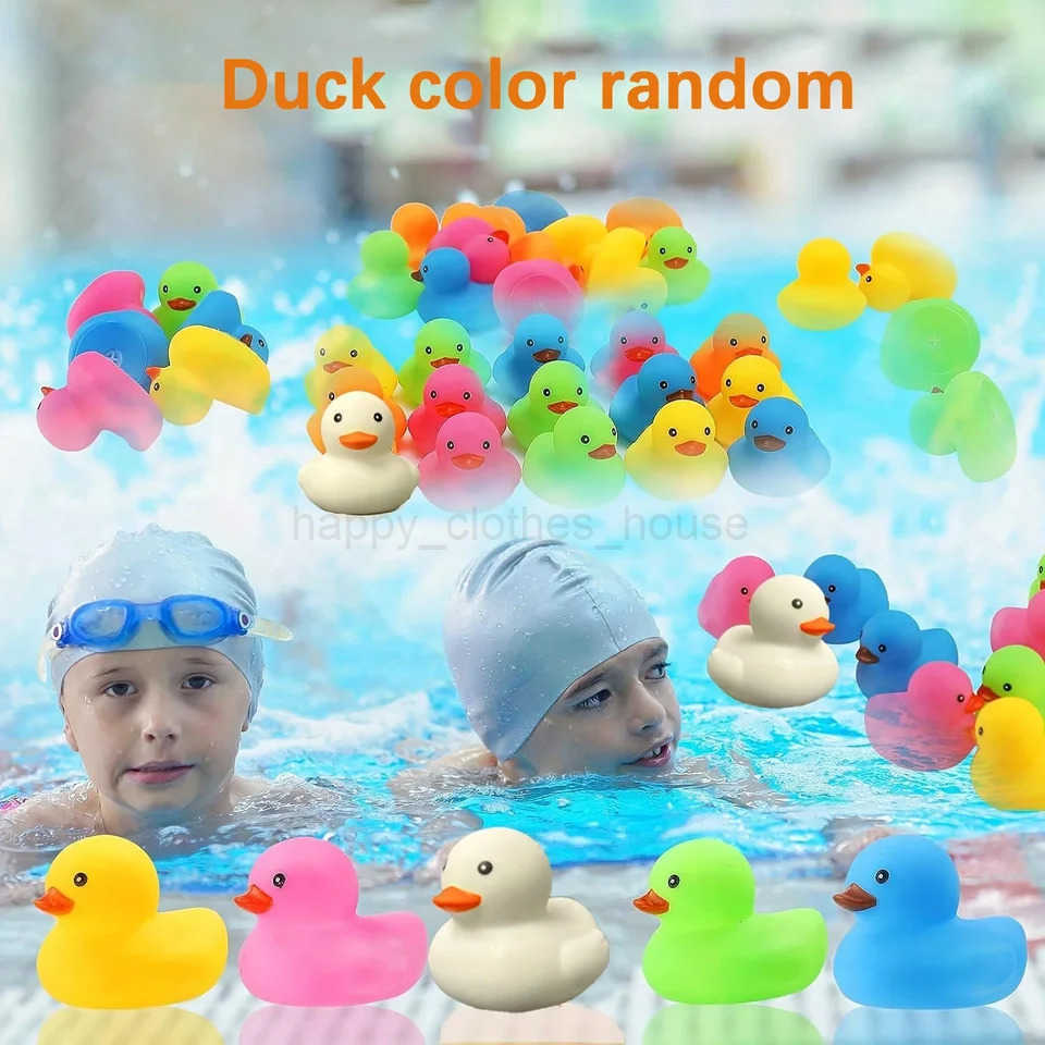 Mini Rubber Ducks Bath Toy for Kids And Toddlers Multicolor Bathtub Little Duckies for Baby Shower Pool Activi Christmas GiftsXJ241207