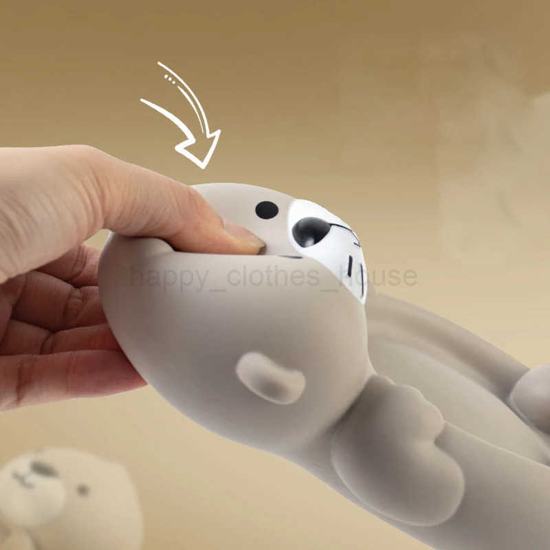 Baby Toy Otter Family Set Bath Toy for Kids Soft Silicone Bathroom Toys Cognitive Otter Sealed Floating Bathtub Toys For BabyXJ241207