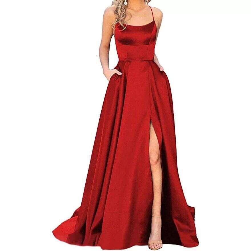 European and American long skirt slimming off shoulders, fashionable bridesmaid group evening dress 2024 new casual versatile fashion clothing