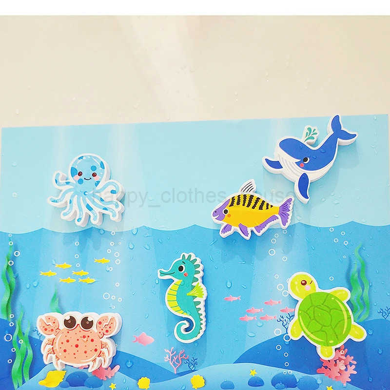 Bath Toys Flexible Road Track Car Train Baby Toys Kids Bathroom Bathtub Soft EVA Paste Early Education DIY Sticker Puzzle ToysXJ241207