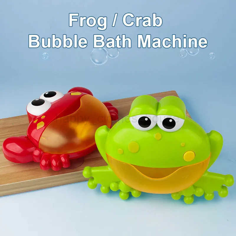 Electric Crab Bubbles Machine Kids Bath Bubble Frog Swimming Pool Bathroom Water Play Baby Bath Toy Bathtub Toys for ChildrenXJ241207