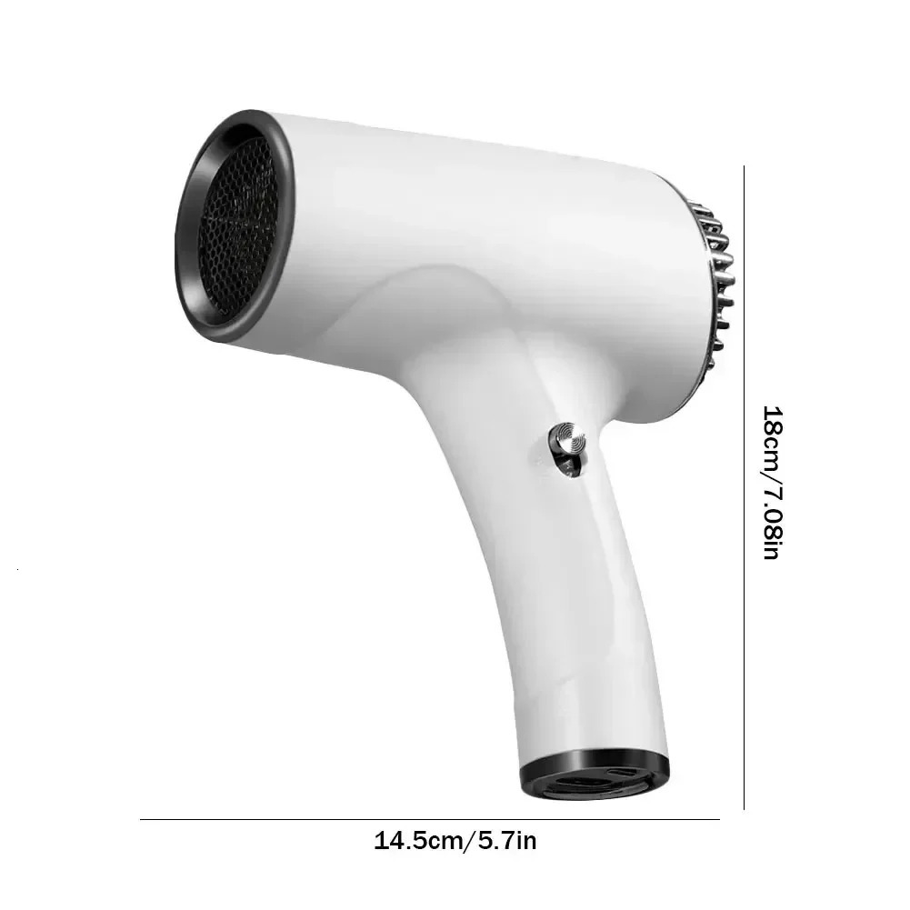 Portable Hair Dryer Wireless Lonic Blow Dryer 40500W USB Rechargeable Powerful Wind For TravelHome Dormitory Plug in Air 241206