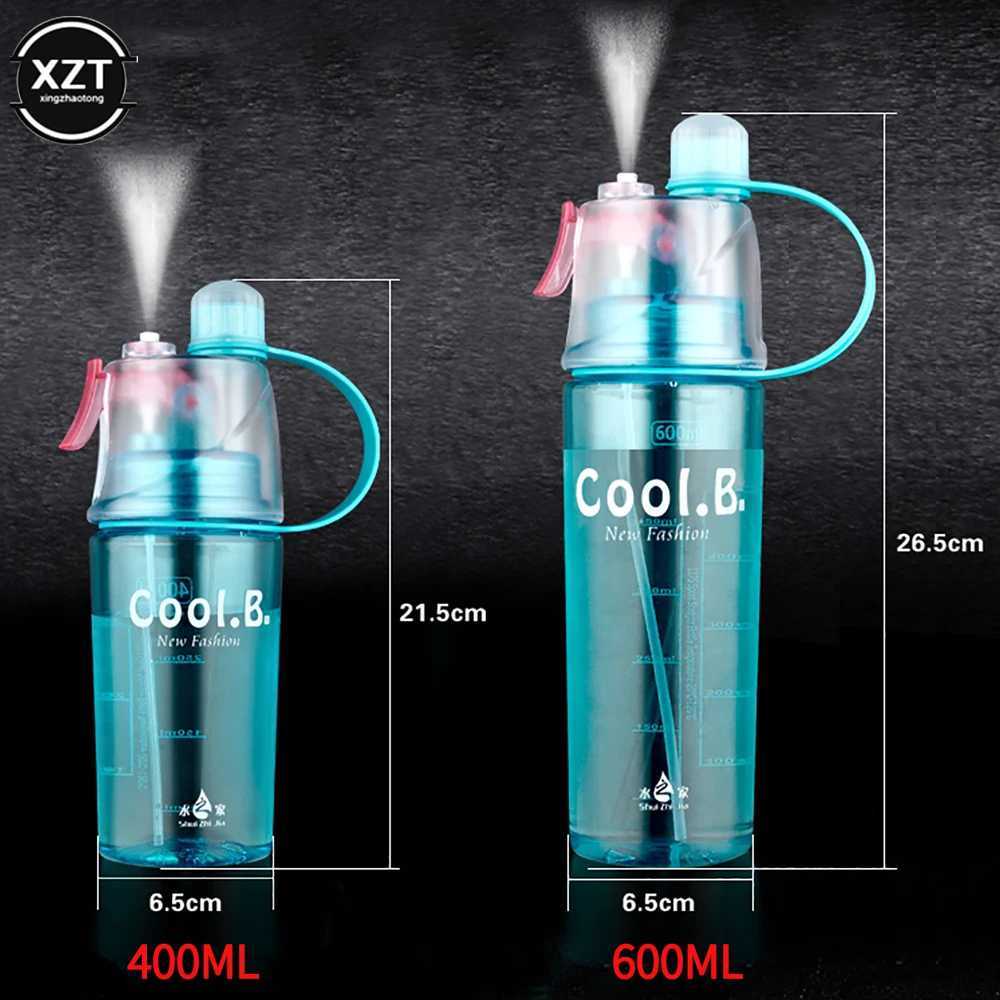 400/600ml sports plastic spray water bottle Outdoor cooling water bottle Creative gift New strange cup Cool summer M241207