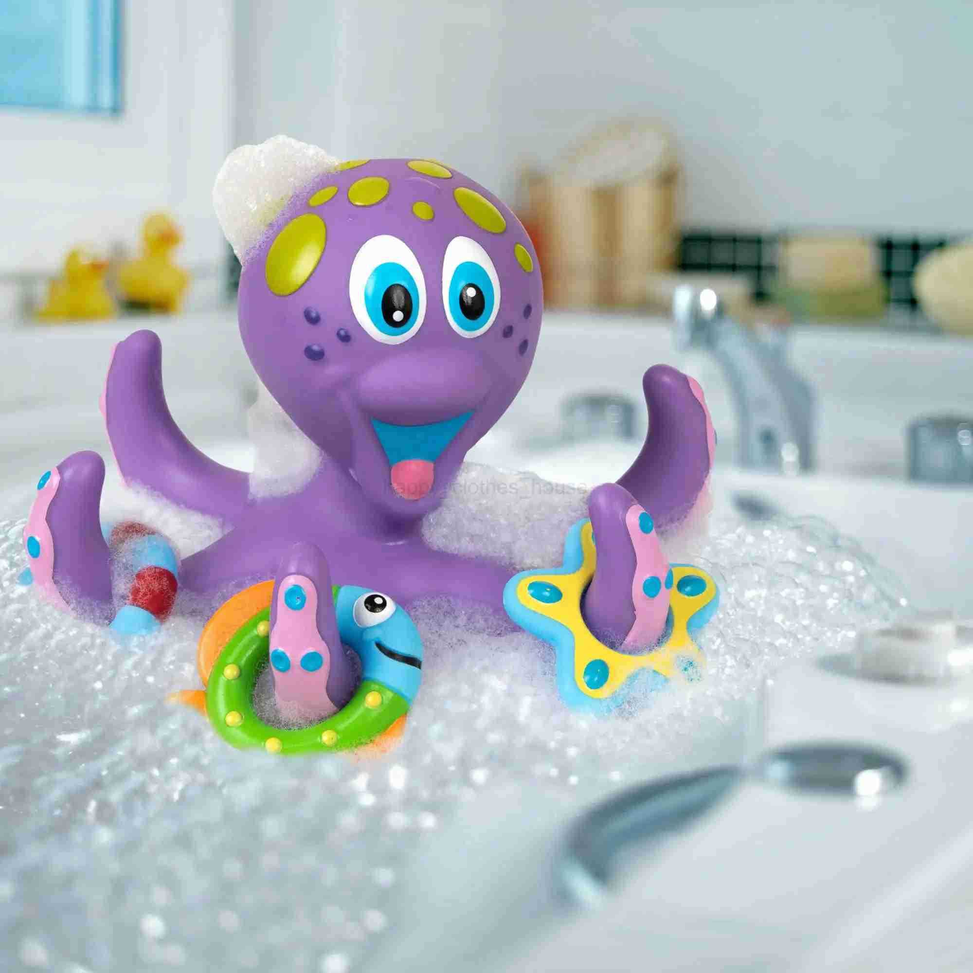Baby Bath Floating Purple Octopus Toy for Toddler Cute Swimming Water Playing Bathtub Bathroom Pool Boy Girl Toy GiftXJ241207
