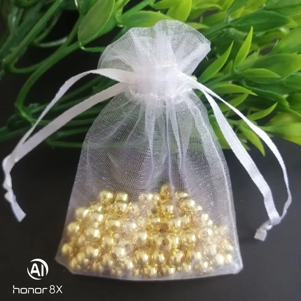 1000pcs Small Pure Organic Drawstring Bag Jewelry Packaging Bag Drawstring Birthday Party Gift Bag Candy Bag 241206