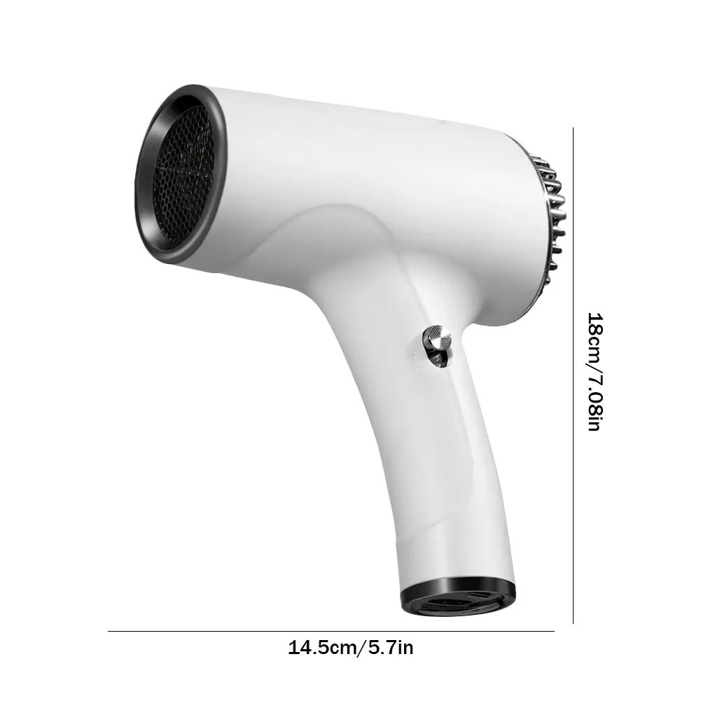Wireless Portable Hair Dryer Home Travel Quick Dry Handy Hairdryer 2600mah USB Rechargeable Powerful 2 Gears Electric Hair Dryer 241206