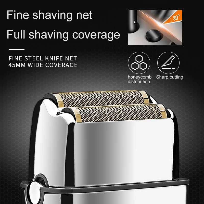 Kemei All-metal Electric Shaver Rechargeable Beard Shaver Men Electric Razor Floating Hair Trimmer Face Care Shaving MachineXJ241207
