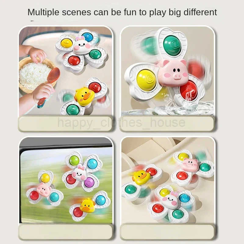 Baby Sucker Spinning Toys Children Bath Montessori Education Rotating 3 Years Bathroom Toys for Toddler Infant Toys for BabyXJ241207