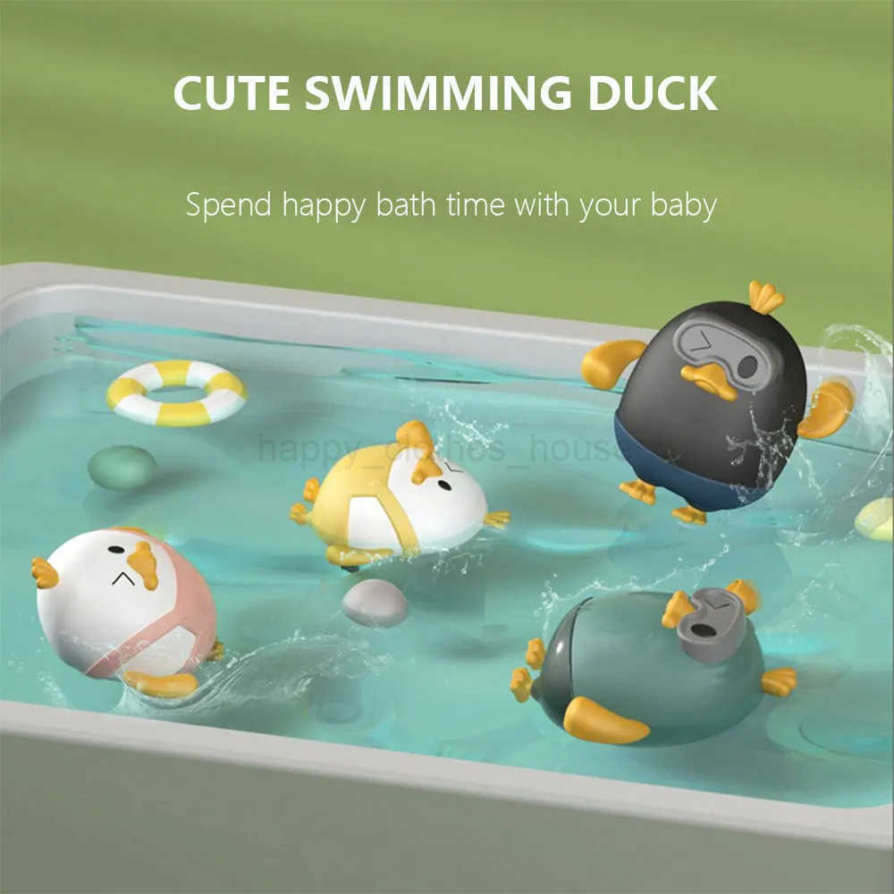 Cute Fun Toys Summer ChildrenS Bath Pull String Duckling Water Play Baby Bath Swimming Cute Toys For Boys And Girls UniversalXJ241207