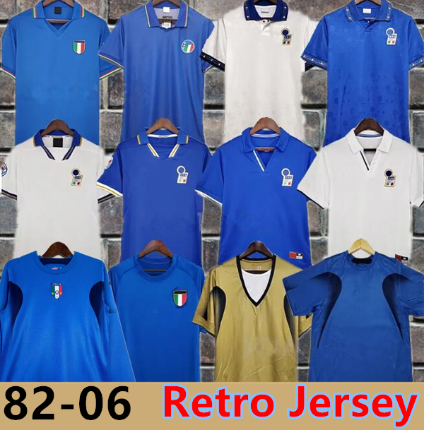 1982 ItalyS Retro soccer Jersey 1990 1996 1998 2000 2006 HOME FOOTBALL 1994 Maldini Baggio Donadoni Schillaci Totti Del Piero 2006 Pirlo Inzaghi buffon