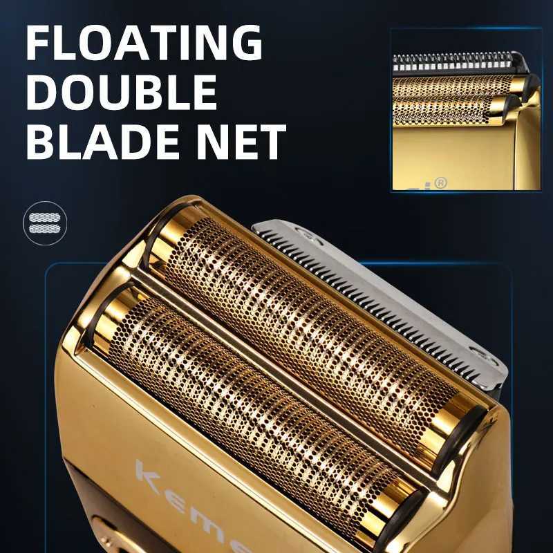 Kemei Electric Foil Shavers for Men All Metal 7500 RPM Razor Hair Trimmer 3-Speed Adjustable Waterproof Trimmer Shaving MachineXJ241207