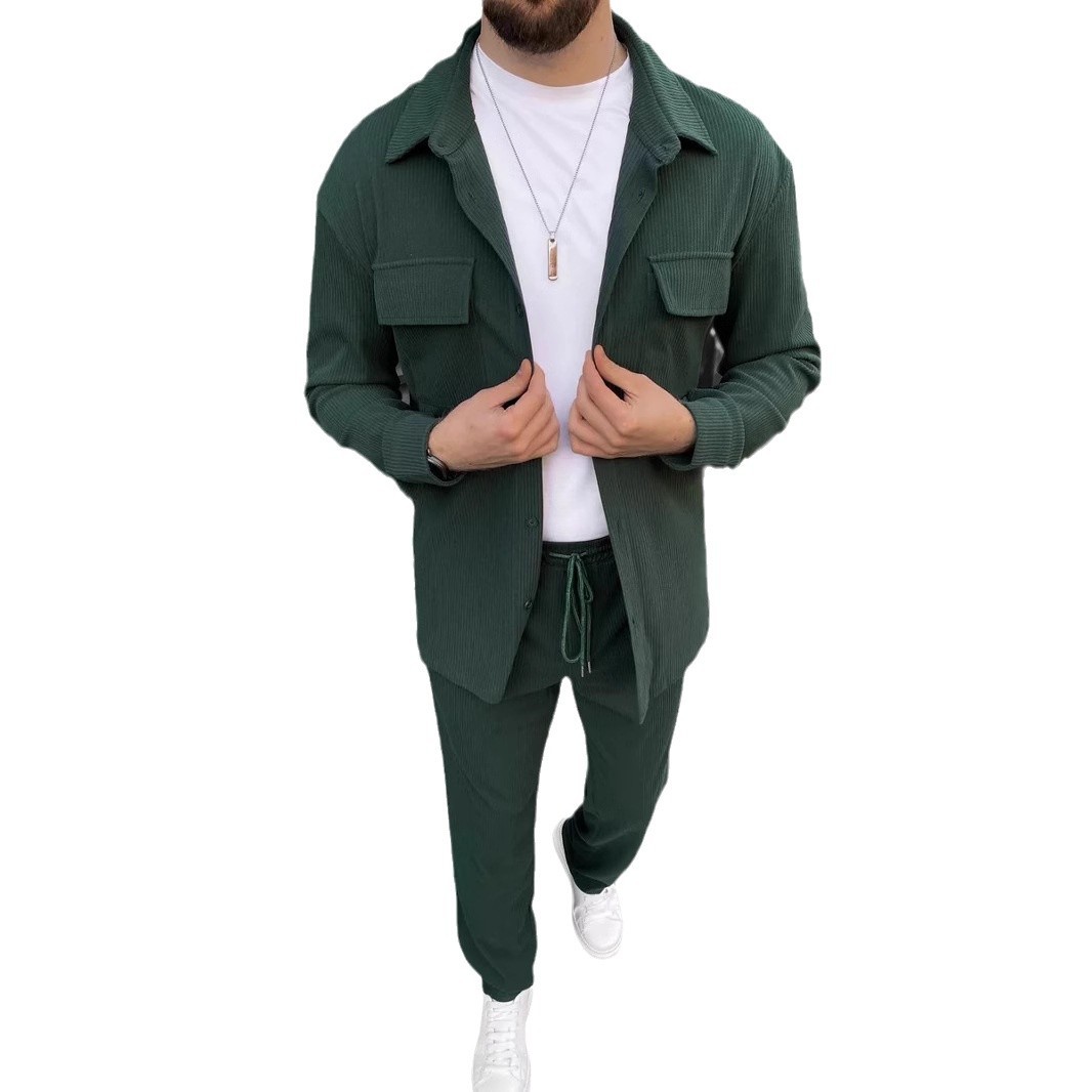 Luxury quality Mens Hoodies Corduroy Pants Tracksuits Jackets Tracksuit Sweatshirt Loose Trousers Man Black Khaki Designer Sports Suit Stylish Pants S