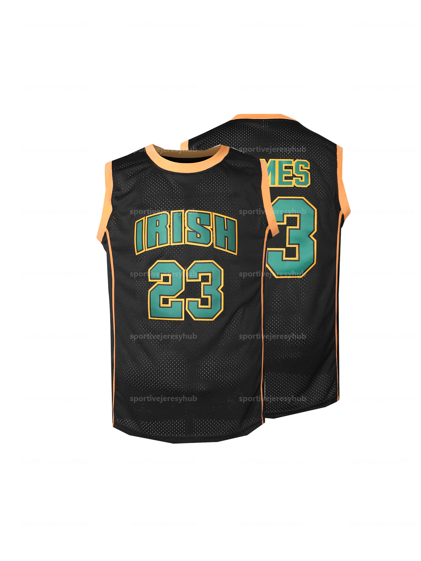 IRISH 23 JAMES IN STOCK Wholesale BASKETBALL Jeresys Embroidered Letter Hygroscopic Quick Drying, Wear-Resistant And Wrinkle-Resistant, Light Weight