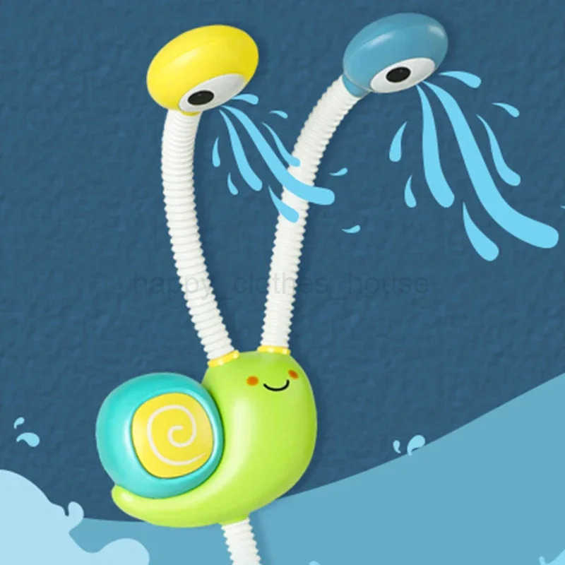 Bath Toys Water Game Snail Spraying Faucet Shower Electric Water Spray Toy For Baby Bathtime Bathroom Kids ToysXJ241207