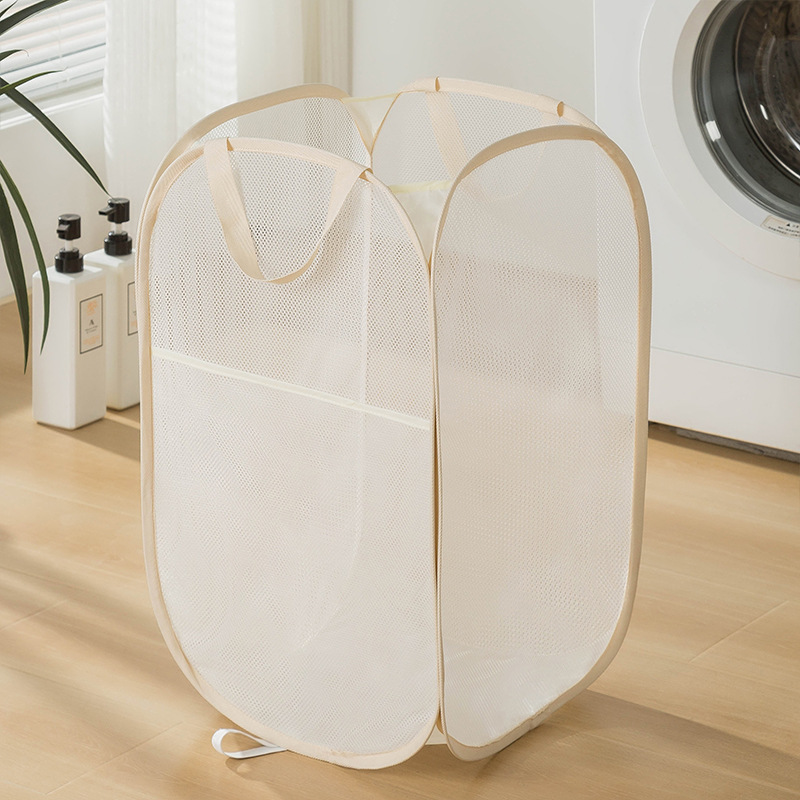 Household dirty clothes storage basket grid laundry basket foldable dirty storage basket wholesale