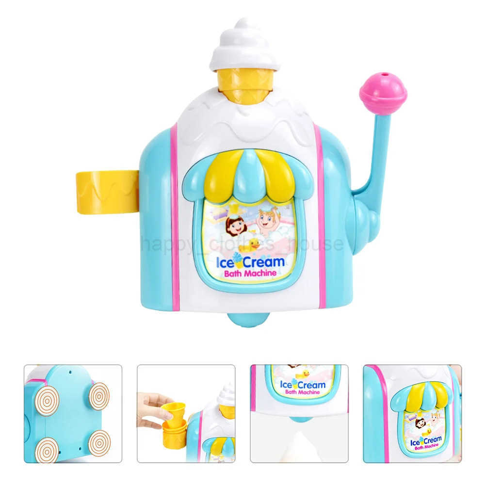 Ice Bubble Machine Baby Bath Tub Bubbler Toy Abs Bathing Toys Blower GirlXJ241207