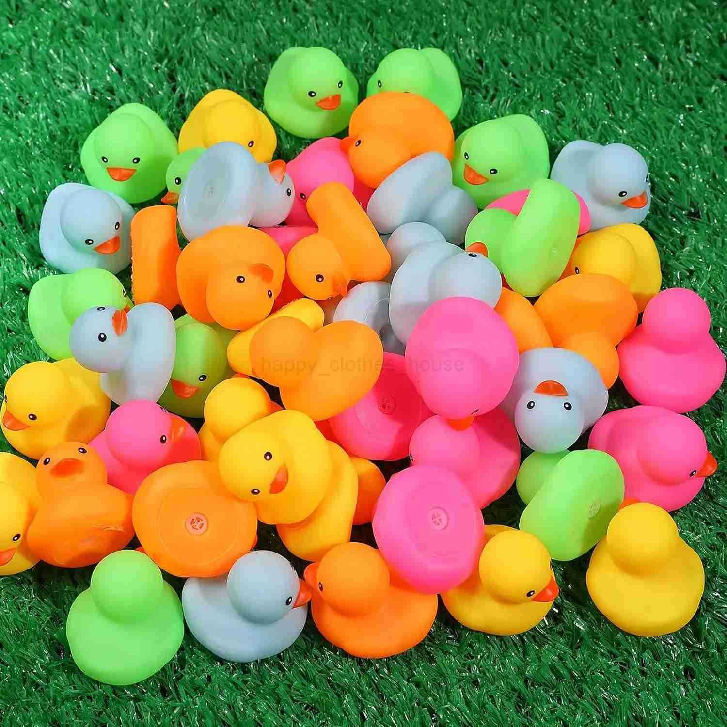 12/24/36/72 Pack Multicolor Mini Rubber Ducks Yellow Rubber Duck Toy Rubber Tub Toys Squeak and Float DucksXJ241207