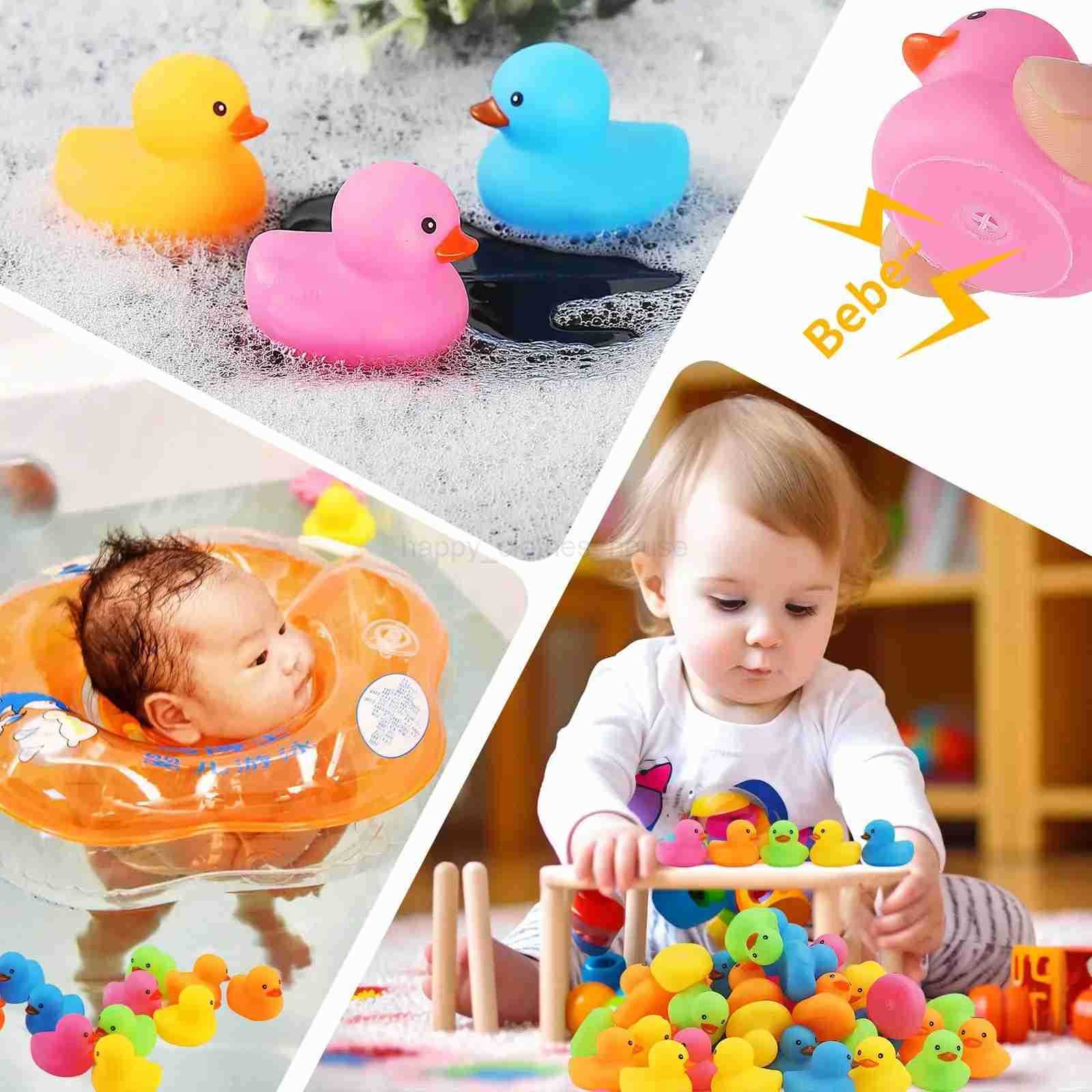 Mini Rubber Ducks Bath Toy for Kids And Toddlers Multicolor Bathtub Little Duckies for Baby Shower Pool Activi Christmas GiftsXJ241207