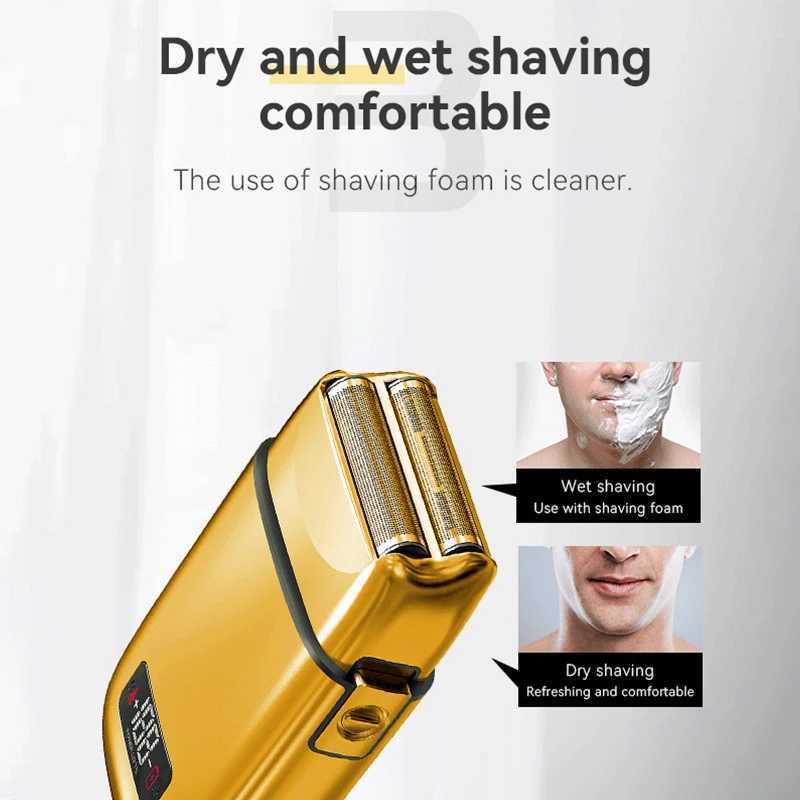 Kemei Tx3 Metal Housing Rechargeable Electric Shaver For Men Hair Beard Electric Razor Bald Head Shaving Machine ProfessionalXJ241207