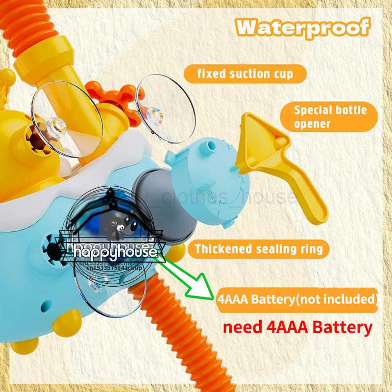 Baby Bath Toys Bath Shower for Toddler 4 in 1 Bathtub Toy with Sunflower Shower 3 Water Spray Sprinkler BathTub Toys for BabyXJ241207